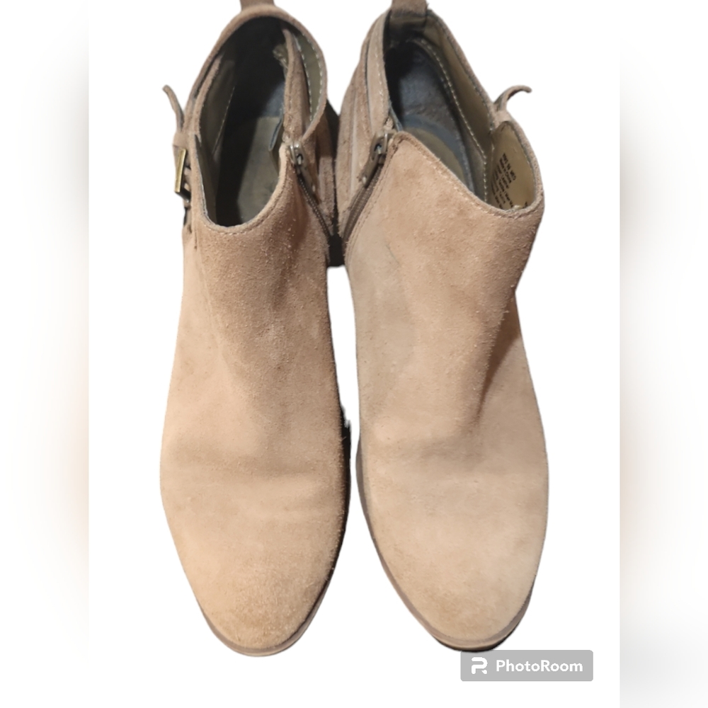 Sonoma Women Camel Ankle Boots Booties Side Zip Size 9.5